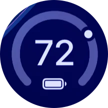 WristGrid Lock Screen Body Battery gauge showing 72